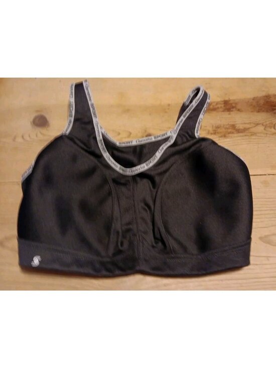 Glamorise Other - Glamorise 1066 Women 36DD No Bounce Camisole Sports Bra Wirefree Black Gray NWOT